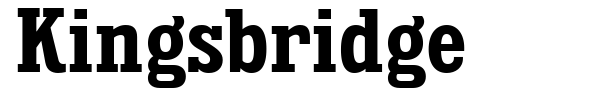 Kingsbridge font preview